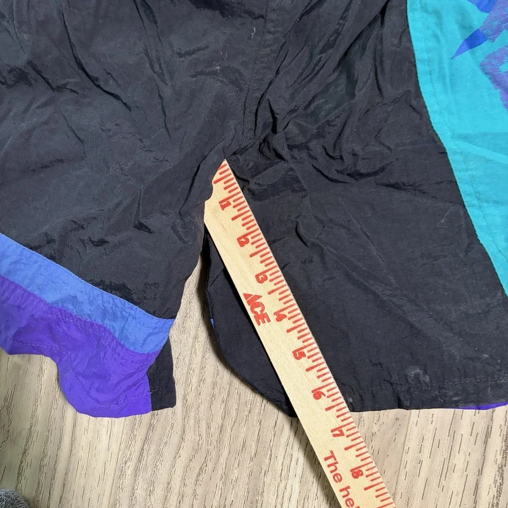 Vintage OP Ocean Pacific Color Block Nylon Swim Shorts‎ M  USA 80s 90s Athletic